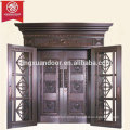 Luxury Commercial or Residential Bronze House Entry Door, Double-leaf Swing Copper Clad Door